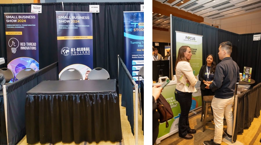 Compact 5ft booth at SME Summit